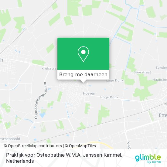 Praktijk voor Osteopathie W.M.A. Janssen-Kimmel kaart