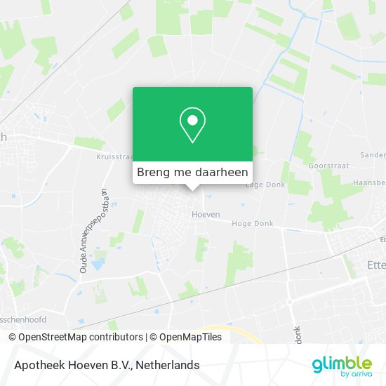 Apotheek Hoeven B.V. kaart