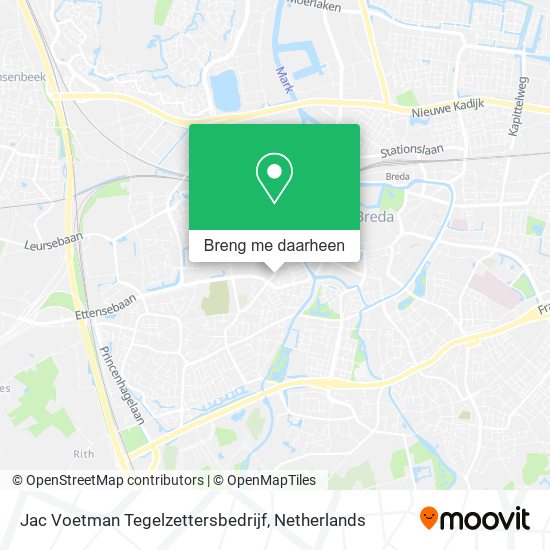 Jac Voetman Tegelzettersbedrijf kaart
