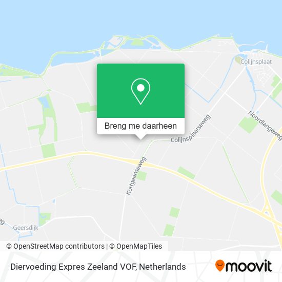 Diervoeding Expres Zeeland VOF kaart