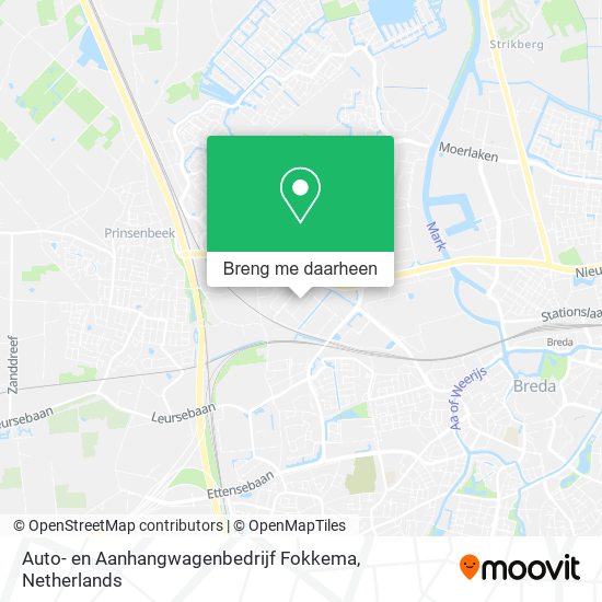 Auto- en Aanhangwagenbedrijf Fokkema kaart