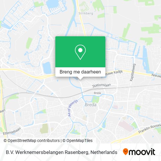 B.V. Werknemersbelangen Rasenberg kaart