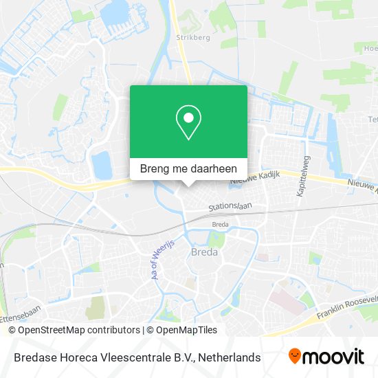 Bredase Horeca Vleescentrale B.V. kaart