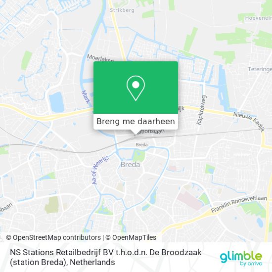 NS Stations Retailbedrijf BV t.h.o.d.n. De Broodzaak (station Breda) kaart