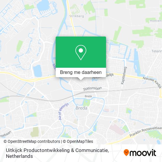 Uitkijck Productontwikkeling & Communicatie kaart