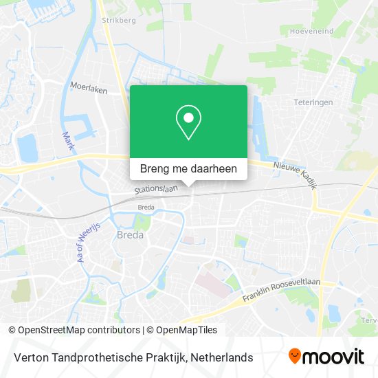 Verton Tandprothetische Praktijk kaart