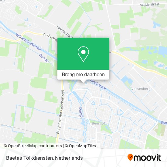 Baetas Tolkdiensten kaart