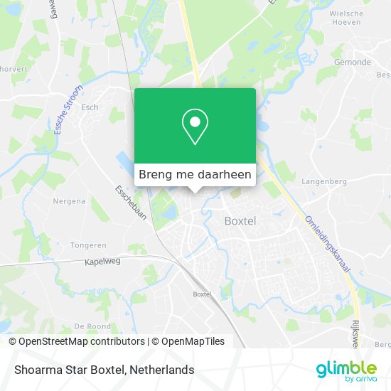 Shoarma Star Boxtel kaart