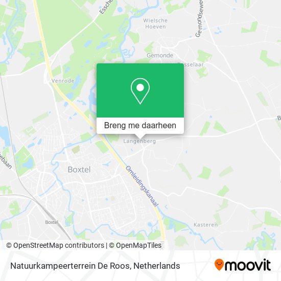 Natuurkampeerterrein De Roos kaart