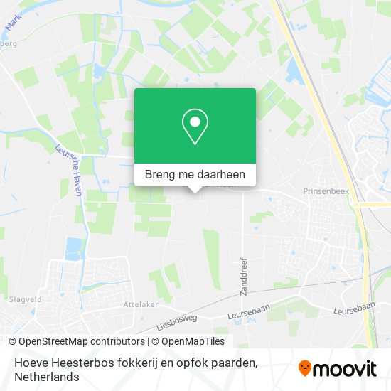 Hoeve Heesterbos fokkerij en opfok paarden kaart