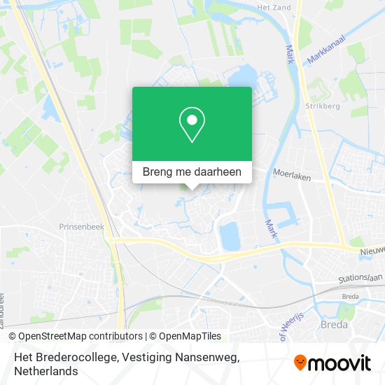 Het Brederocollege, Vestiging Nansenweg kaart