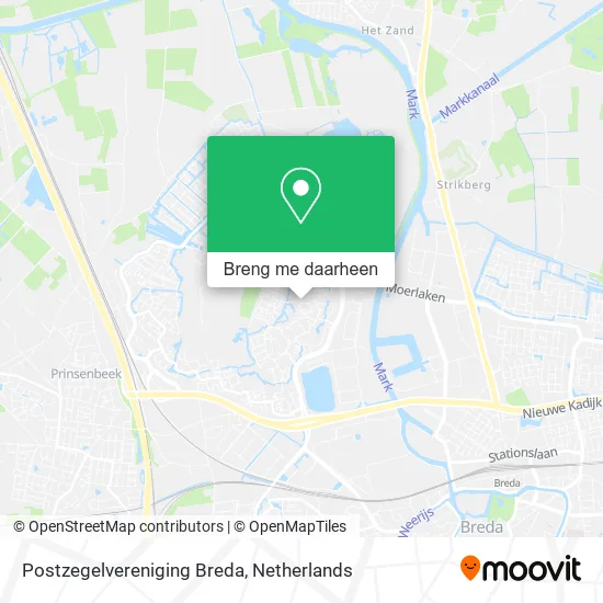 Postzegelvereniging Breda kaart