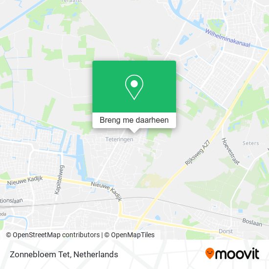 Zonnebloem Tet kaart