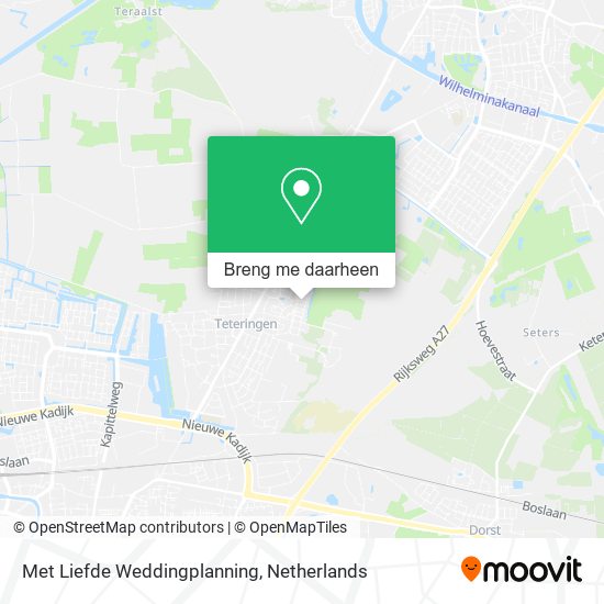 Met Liefde Weddingplanning kaart