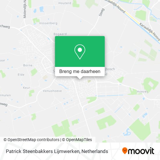 Patrick Steenbakkers Lijmwerken kaart