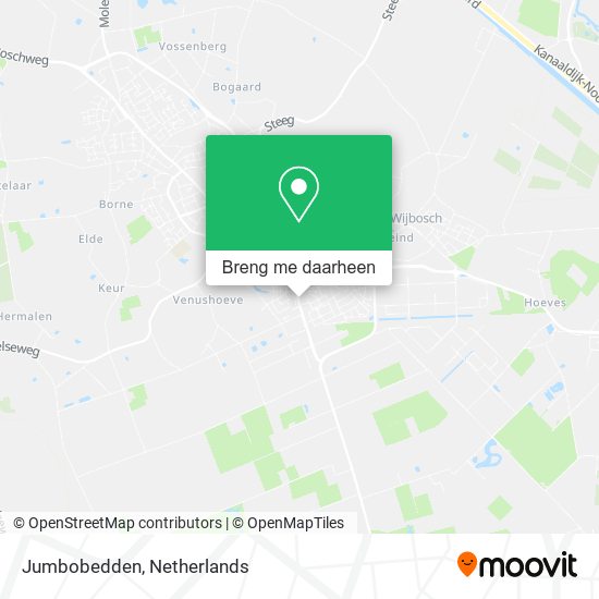 Jumbobedden kaart