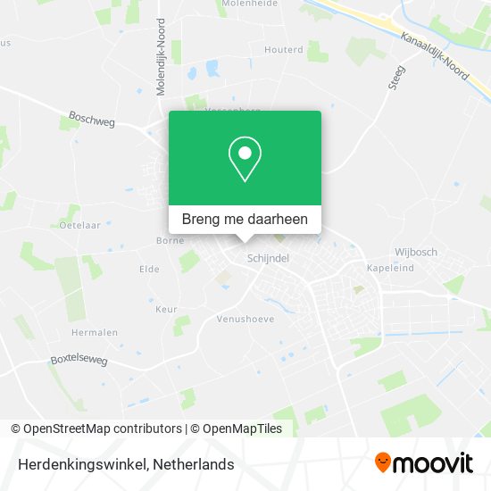 Herdenkingswinkel kaart