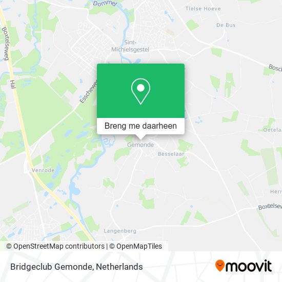 Bridgeclub Gemonde kaart
