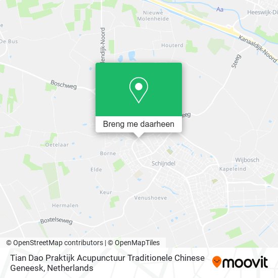 Tian Dao Praktijk Acupunctuur Traditionele Chinese Geneesk kaart
