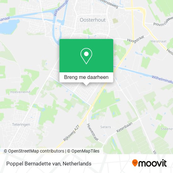 Poppel Bernadette van kaart