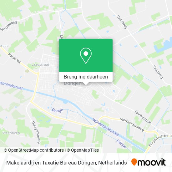 Makelaardij en Taxatie Bureau Dongen kaart