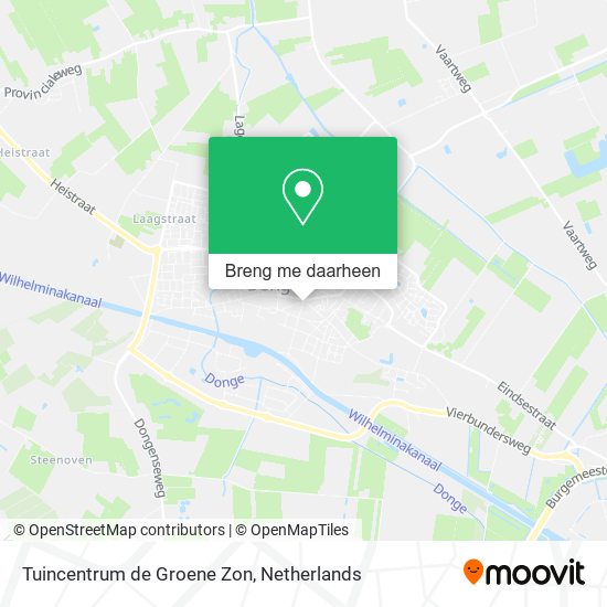 Tuincentrum de Groene Zon kaart