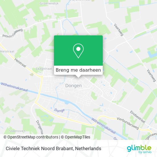 Civiele Techniek Noord Brabant kaart
