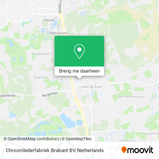 Chroomlederfabriek Brabant BV kaart