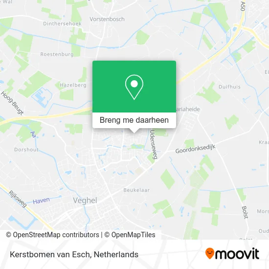 Kerstbomen van Esch kaart