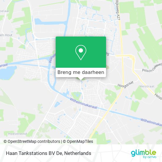 Haan Tankstations BV De kaart