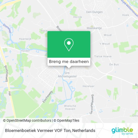 Bloemenboetiek Vermeer VOF Ton kaart