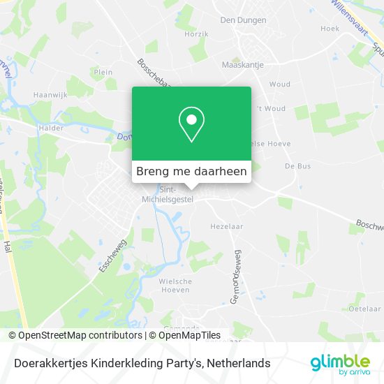 Doerakkertjes Kinderkleding Party's kaart