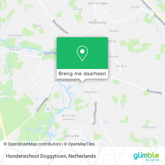 Hondenschool Doggytown kaart