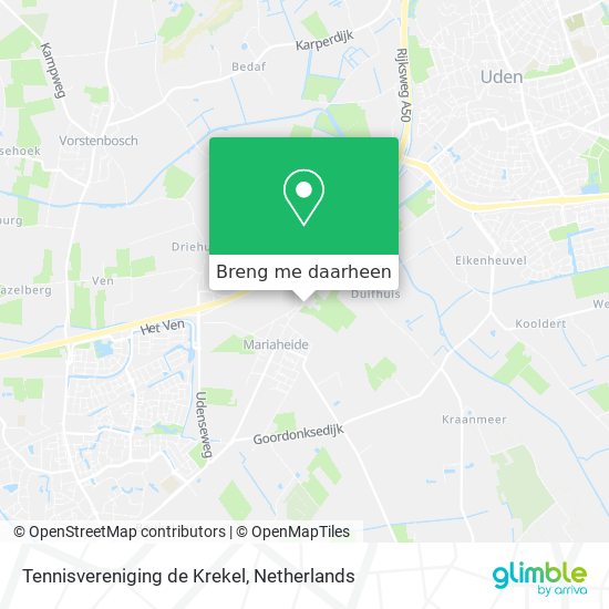 Tennisvereniging de Krekel kaart