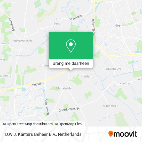 D.W.J. Kanters Beheer B.V. kaart