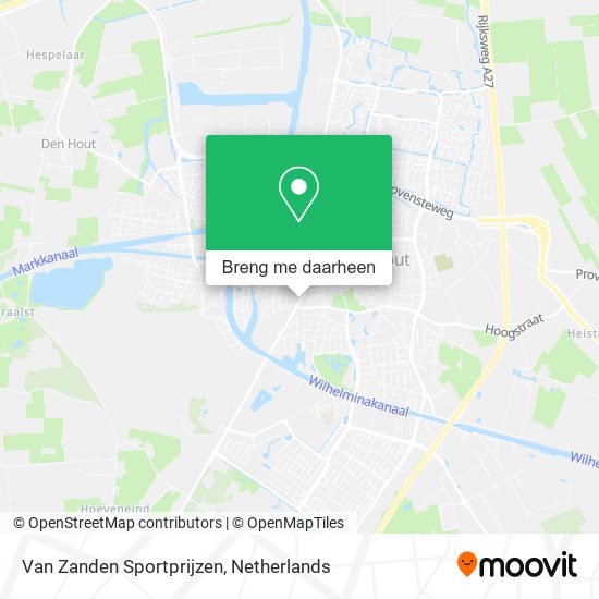 Van Zanden Sportprijzen kaart