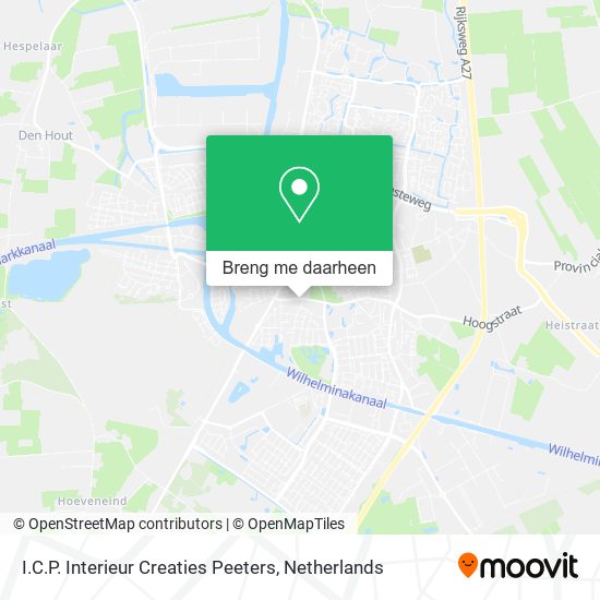 I.C.P. Interieur Creaties Peeters kaart