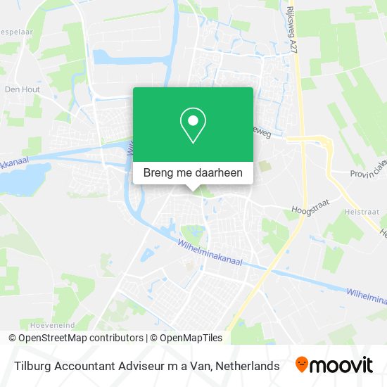 Tilburg Accountant Adviseur m a Van kaart
