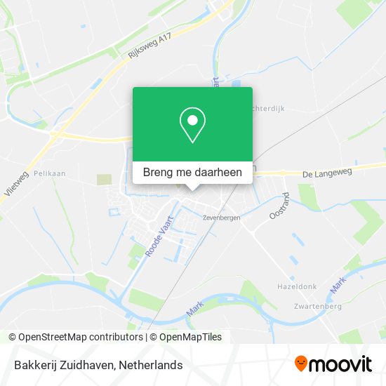 Bakkerij Zuidhaven kaart