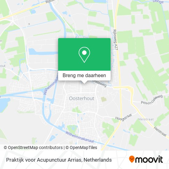 Praktijk voor Acupunctuur Arrias kaart