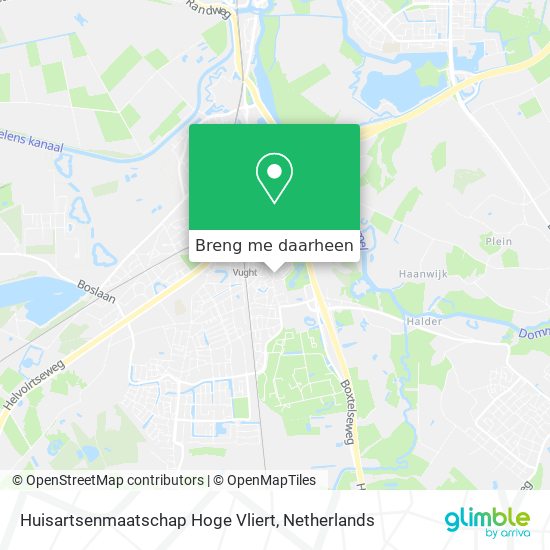 Huisartsenmaatschap Hoge Vliert kaart