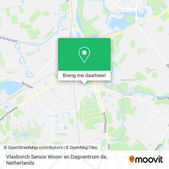 Vlasborch Sensis Woon- en Dagcentrum de kaart