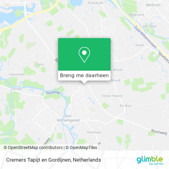 Cremers Tapijt en Gordijnen kaart