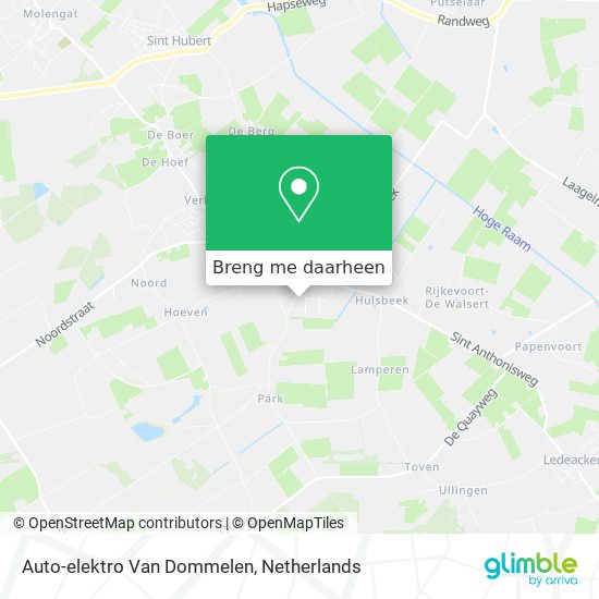 Auto-elektro Van Dommelen kaart