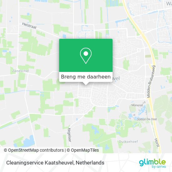 Cleaningservice Kaatsheuvel kaart