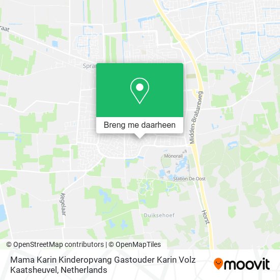 Mama Karin Kinderopvang Gastouder Karin Volz Kaatsheuvel kaart