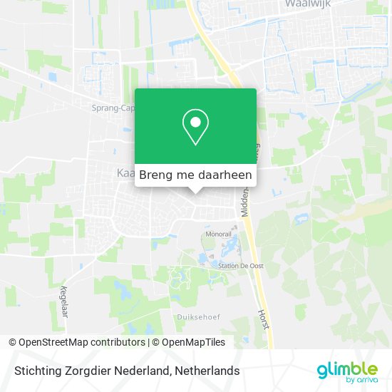 Stichting Zorgdier Nederland kaart