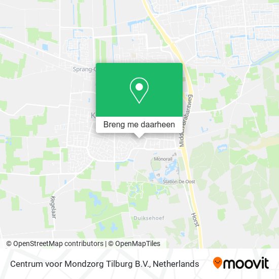 Centrum voor Mondzorg Tilburg B.V. kaart