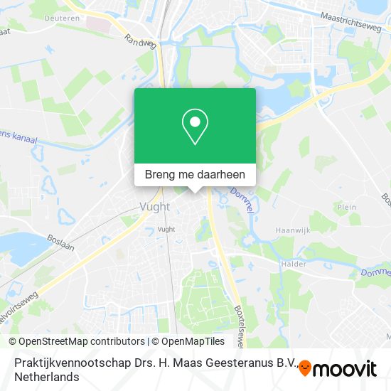 Praktijkvennootschap Drs. H. Maas Geesteranus B.V. kaart