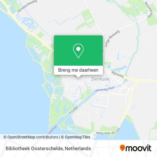 Bibliotheek Oosterschelde kaart